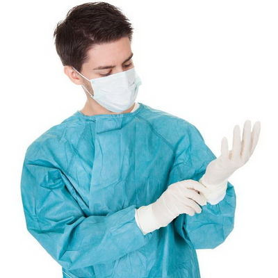 9MPa Powdered Sterile Examination Disposable Latex Gloves