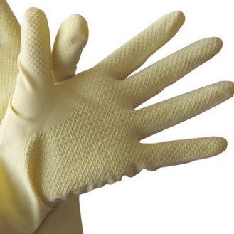 4 safety Rubber Coated heavy weight rubber gloves White Cotton Work Gloves