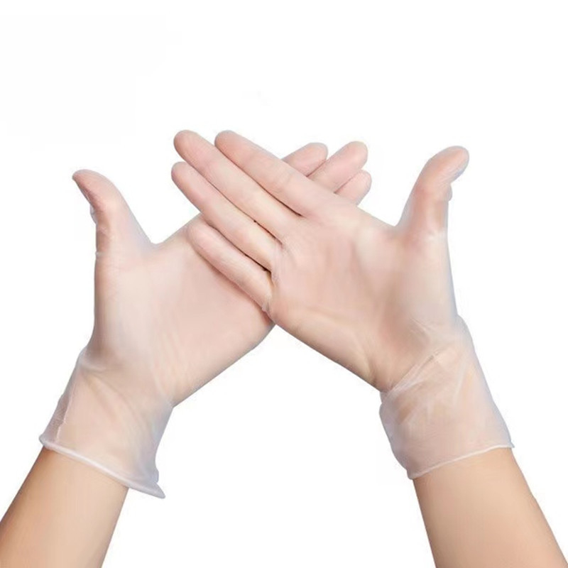 Milky White Vinyl Powder Free Gloves 100pcs/Box Disposable