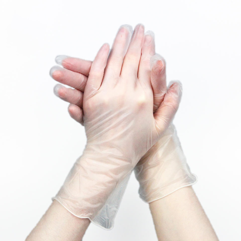 Transparent Vinyl Powder Free Gloves Disposable Waterproof Household