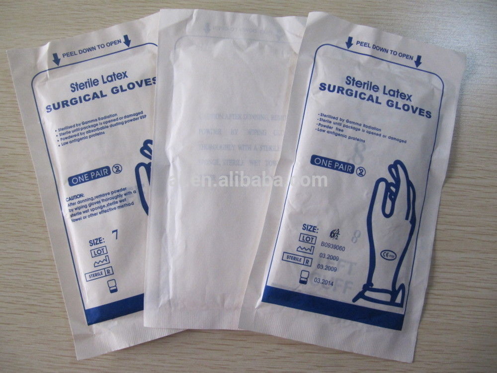 Latex gloves for surgical use
