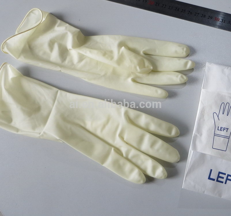 Latex gloves for surgical use