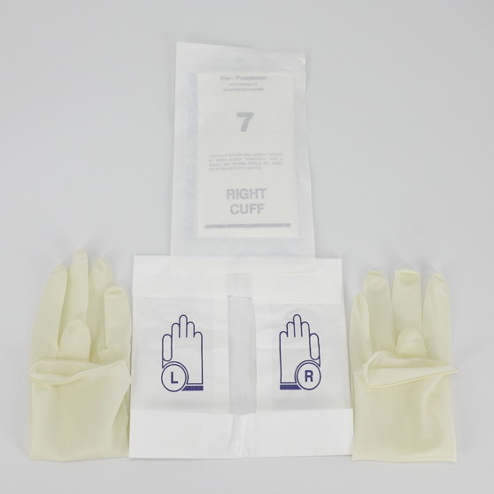 CE White Sterile 9MPa AQL 1.5 Disposable Latex Gloves